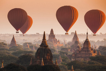 Riding Balloon Over Bagan, Myanmar