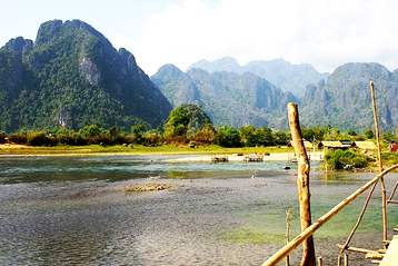 Riverside Paradise - Xong River in Vangvieng, Laos