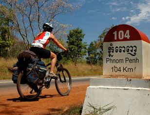 Biking along Cambodia Coastal towns